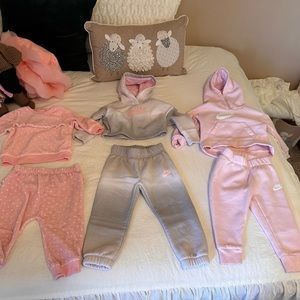 Baby girl matching sweatsuit bundle